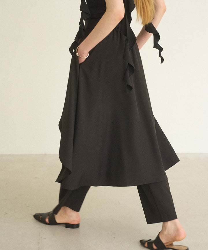 Cape Ribbon Pintuck Pants