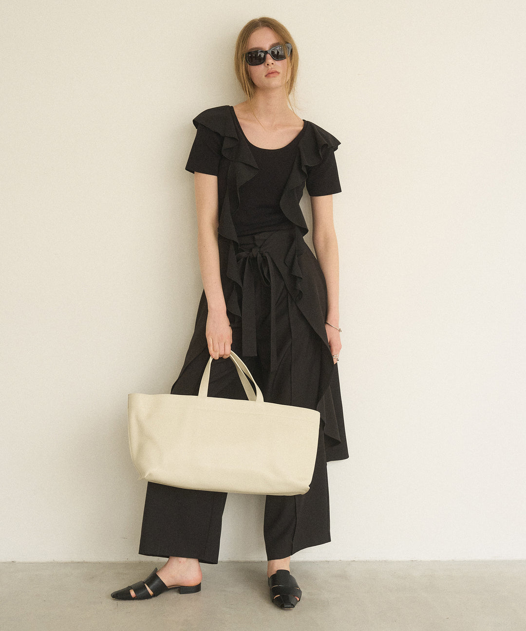 Ruffle Ribbon Swing Tops