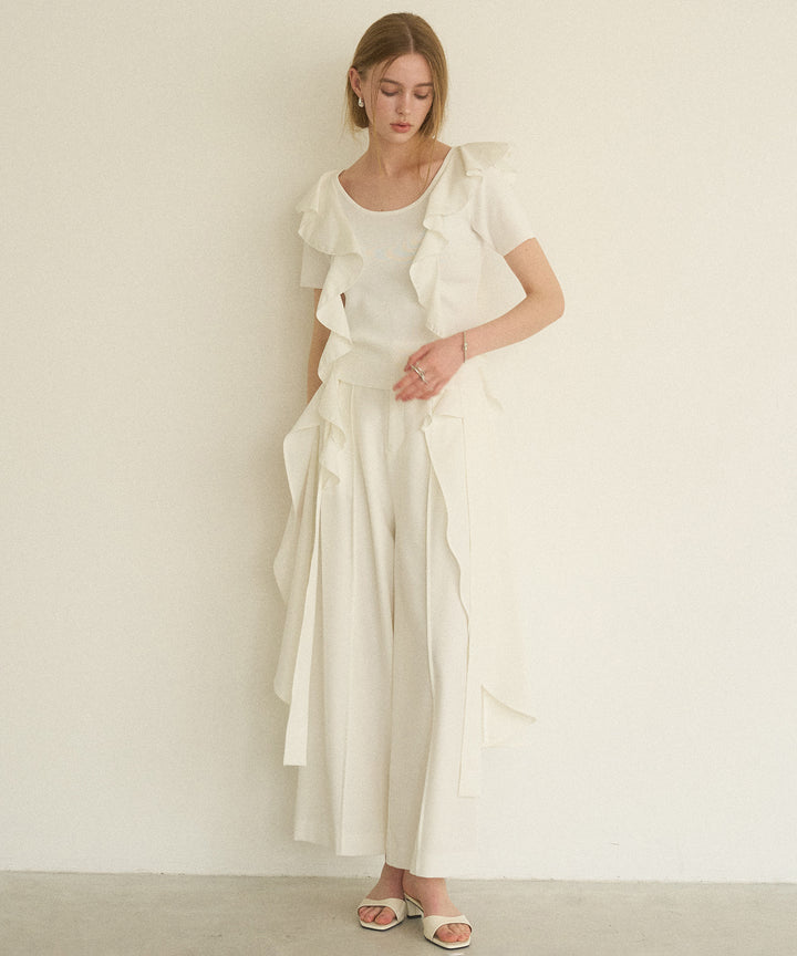 Ruffle Ribbon Swing Tops