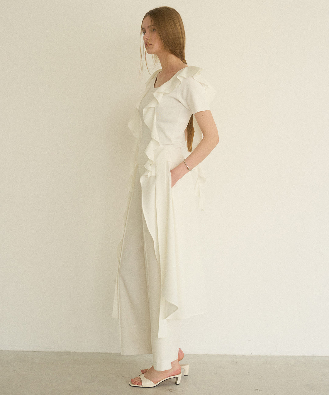 Ruffle Ribbon Swing Tops