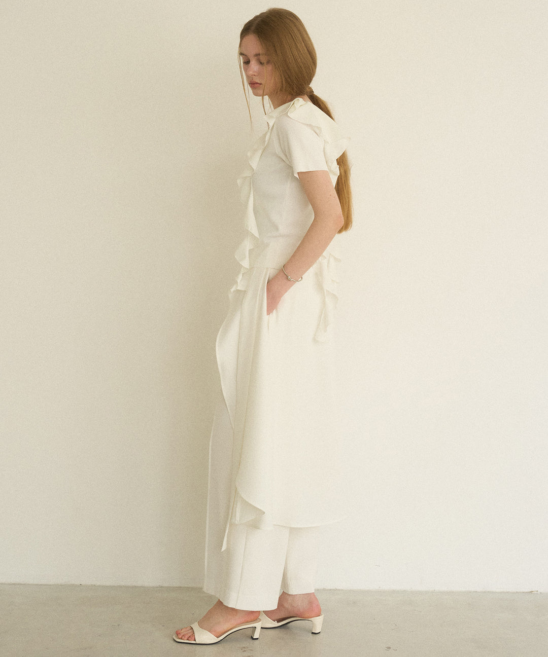 Ruffle Ribbon Swing Tops