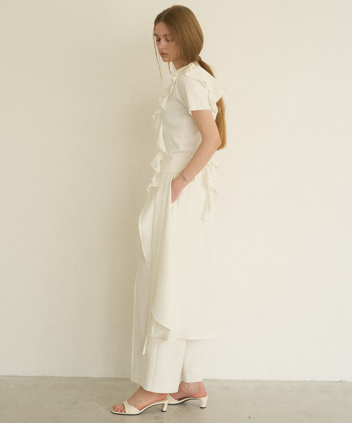 Ruffle Ribbon Swing Tops