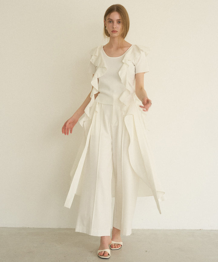 Ruffle Ribbon Swing Tops