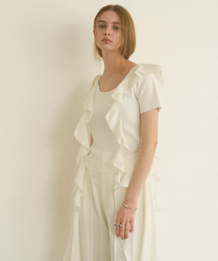 Ruffle Ribbon Swing Tops