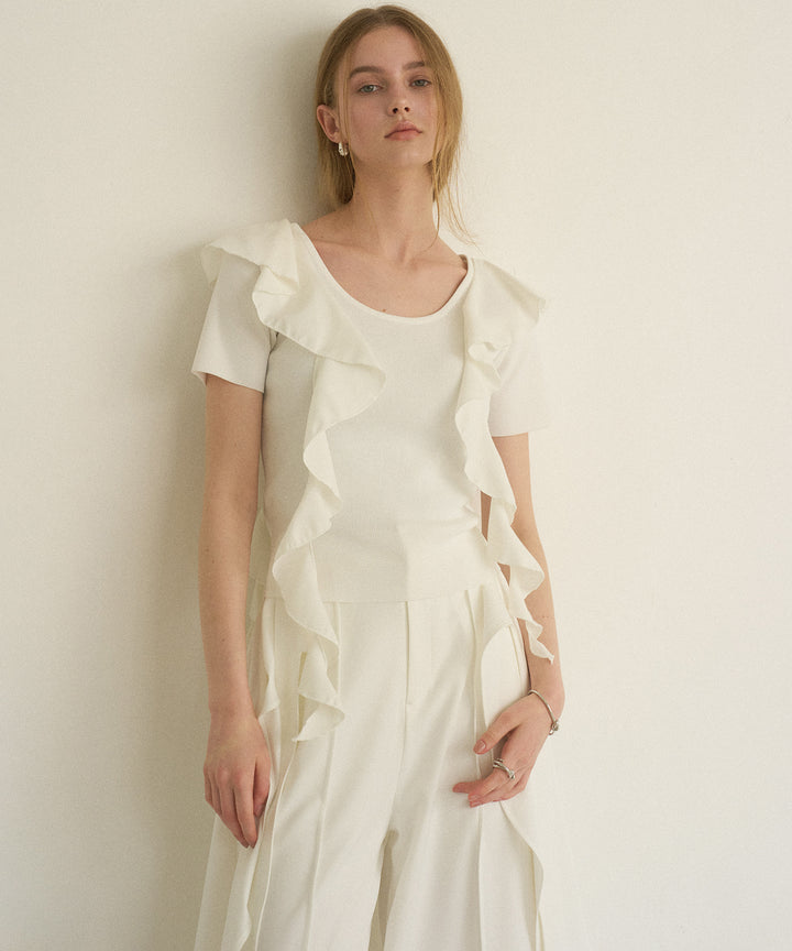 Ruffle Ribbon Swing Tops