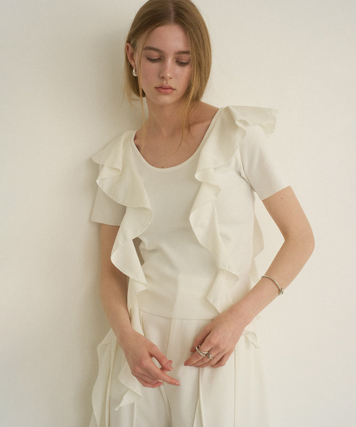 Ruffle Ribbon Swing Tops