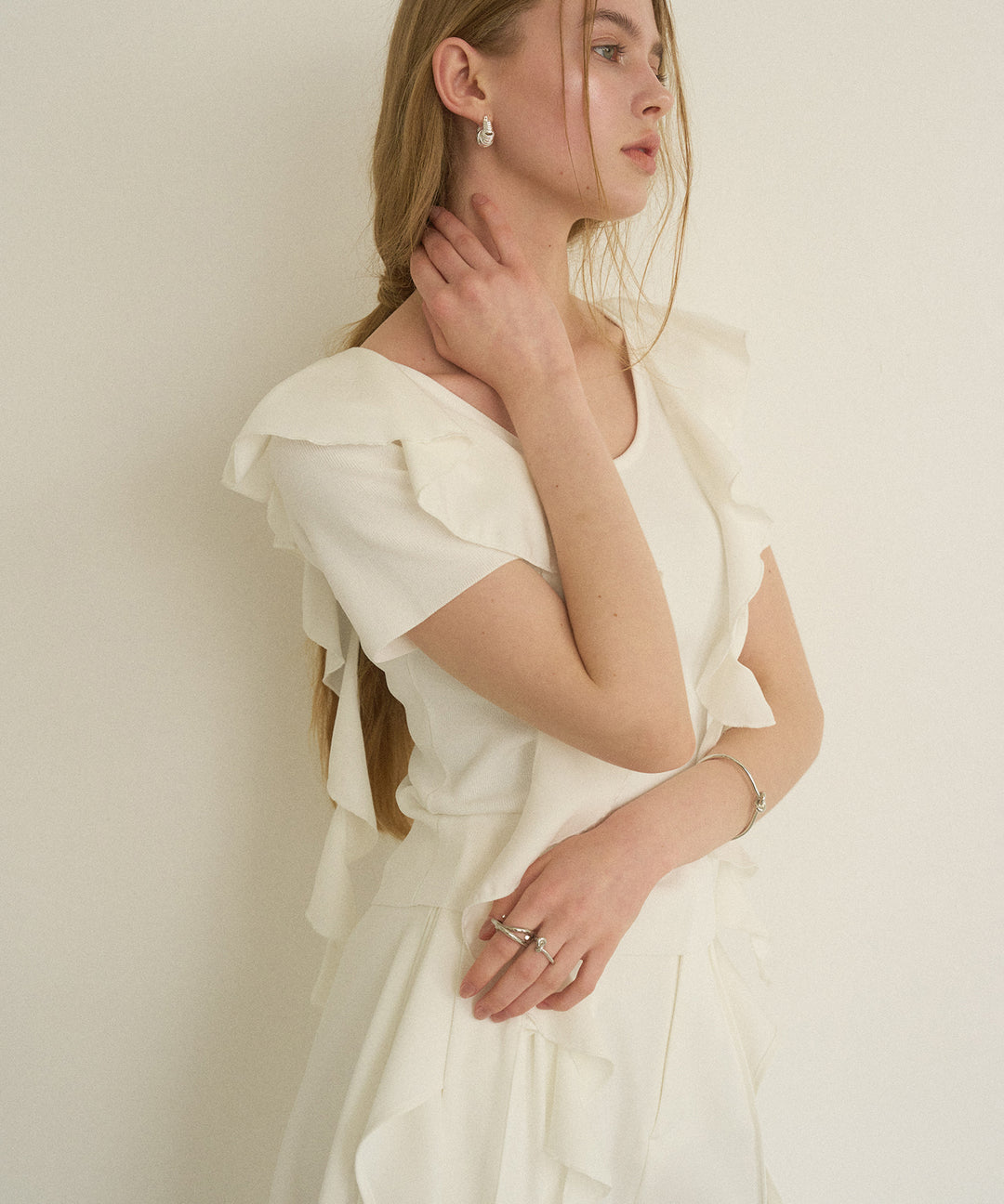 Ruffle Ribbon Swing Tops