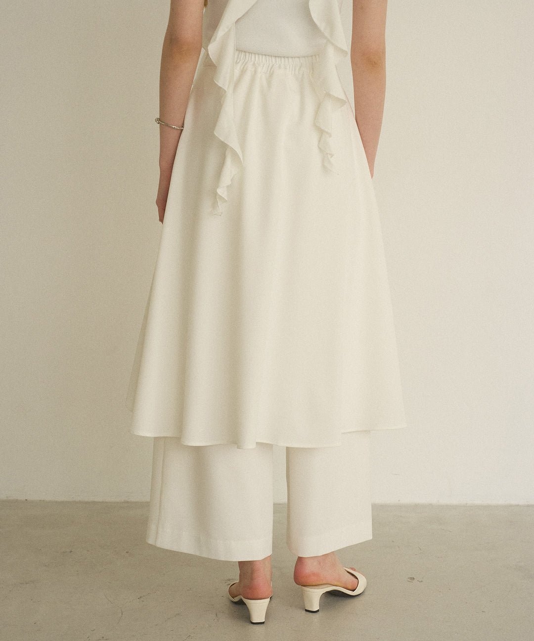 Cape Ribbon Pintuck Pants