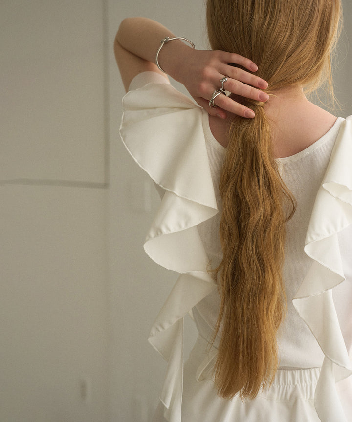 Ruffle Ribbon Swing Tops