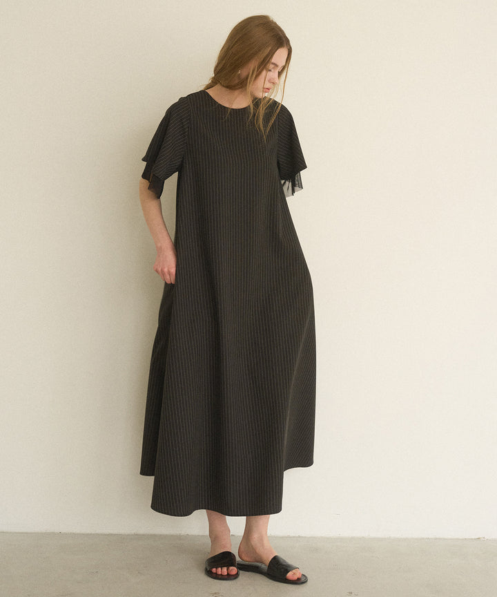 Pinstripe Flare Dress