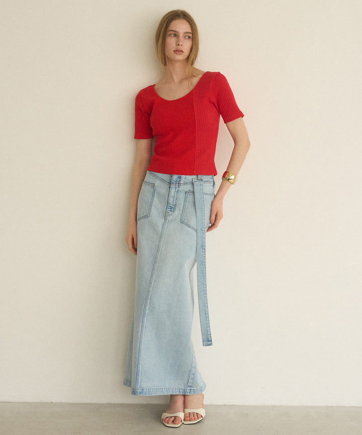 ICE Bleach Denim Skirt