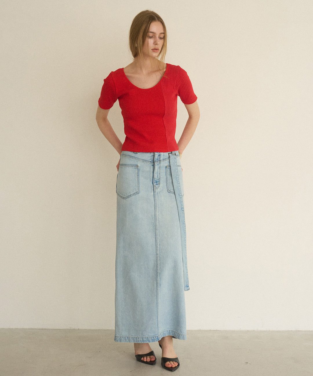 ICE Bleach Denim Skirt