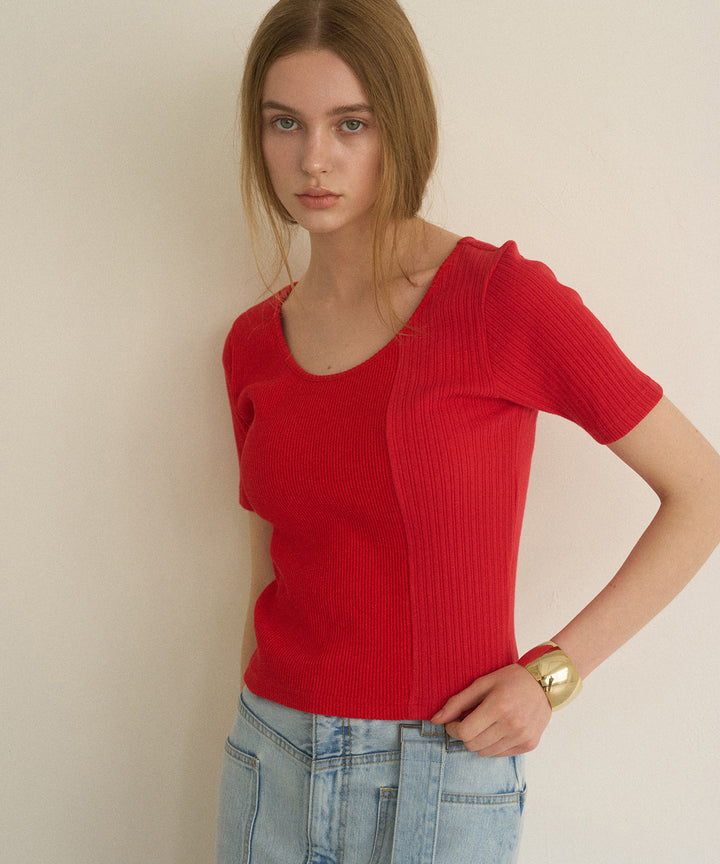 2way Rib Cut Tee