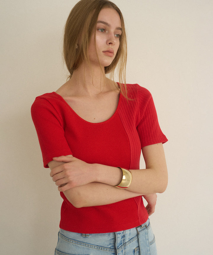 2way Rib Cut Tee