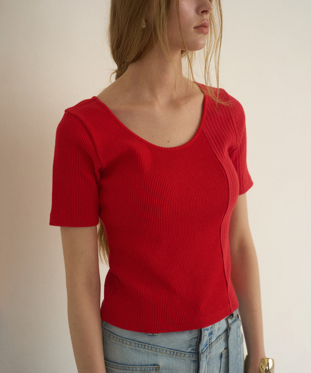 2way Rib Cut Tee