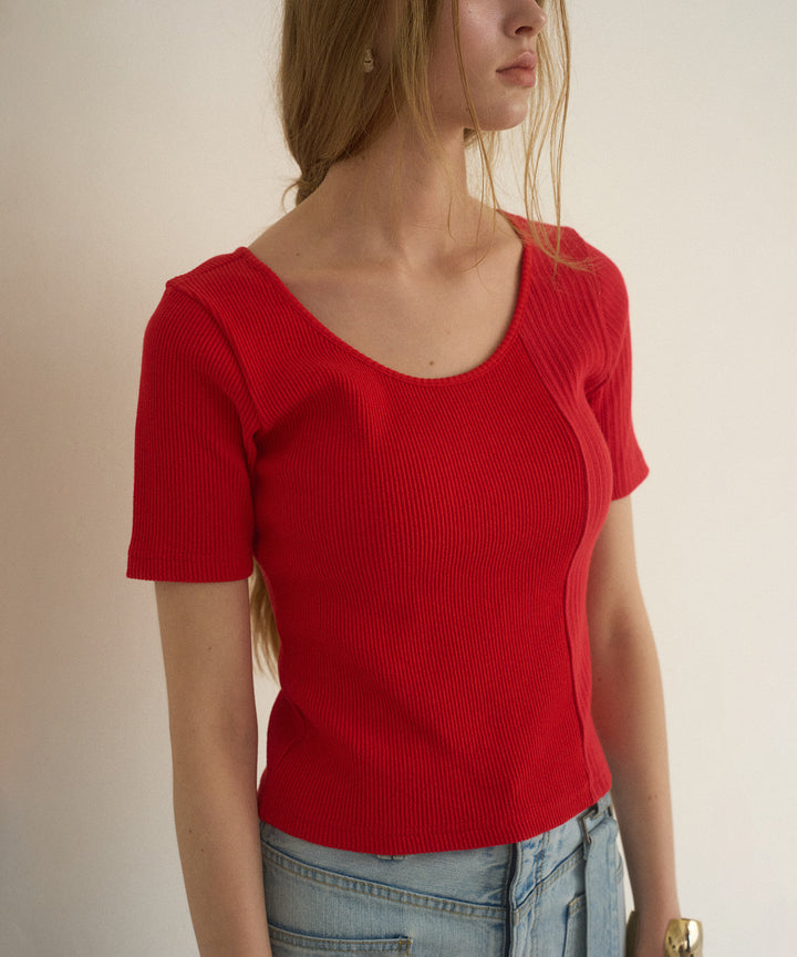2way Rib Cut Tee
