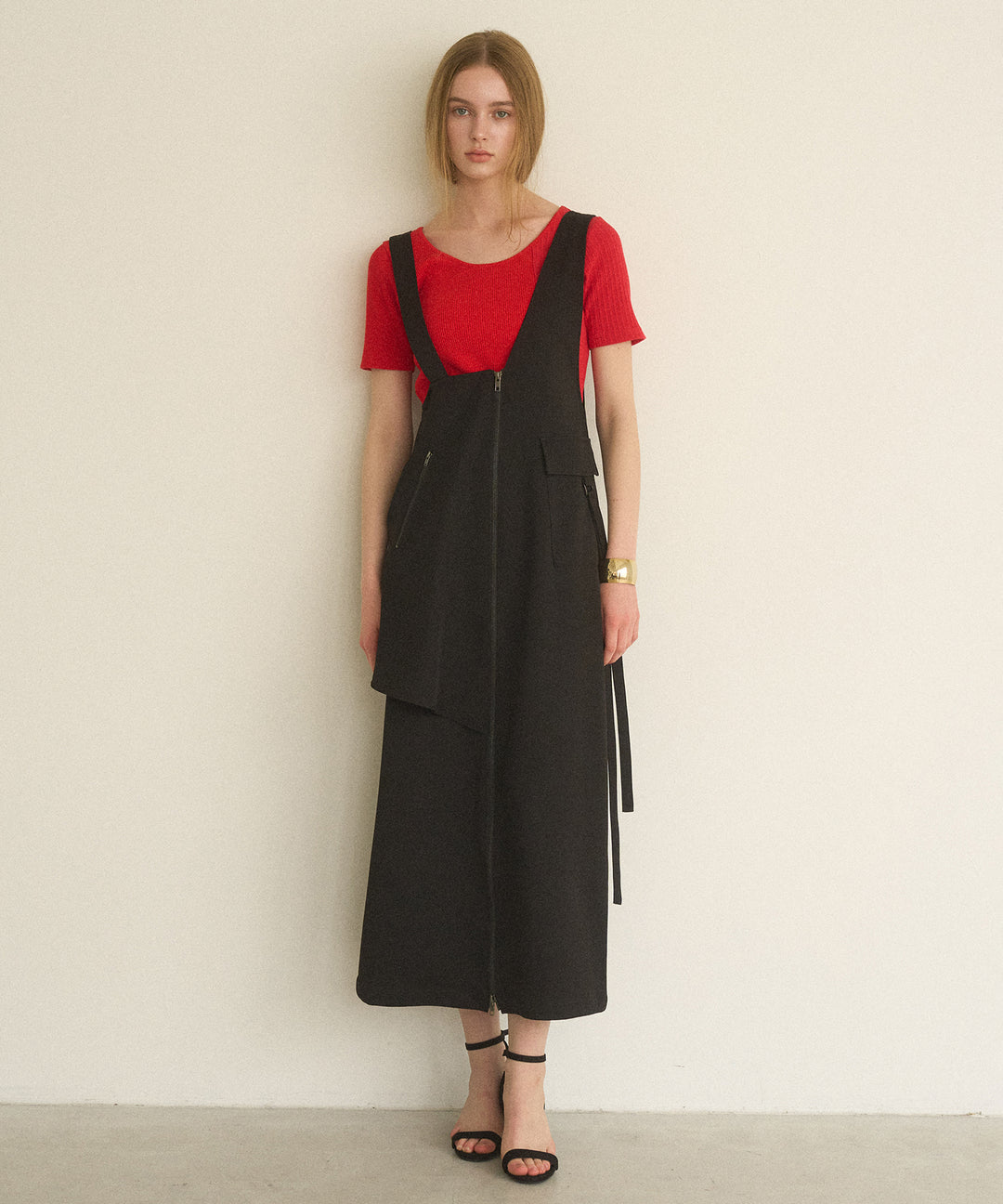 Zip Pencil Asymmetry Dress