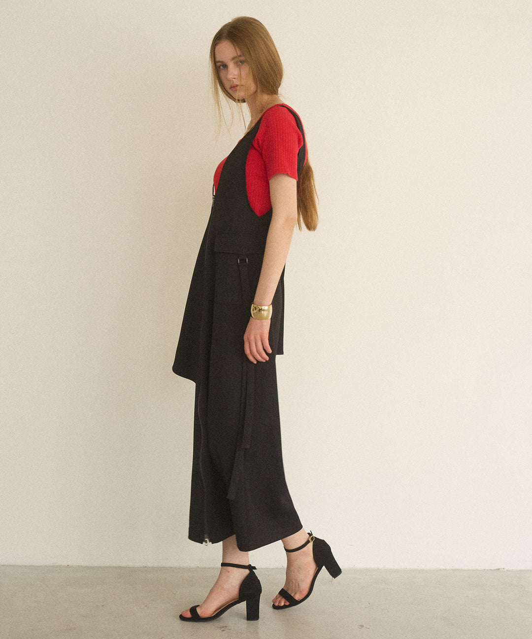 Zip Pencil Asymmetry Dress