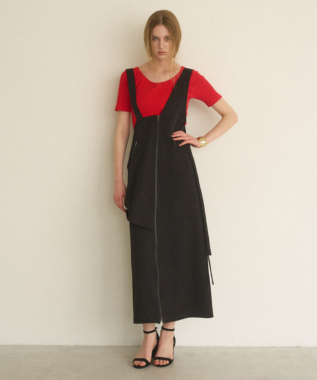 Zip Pencil Asymmetry Dress
