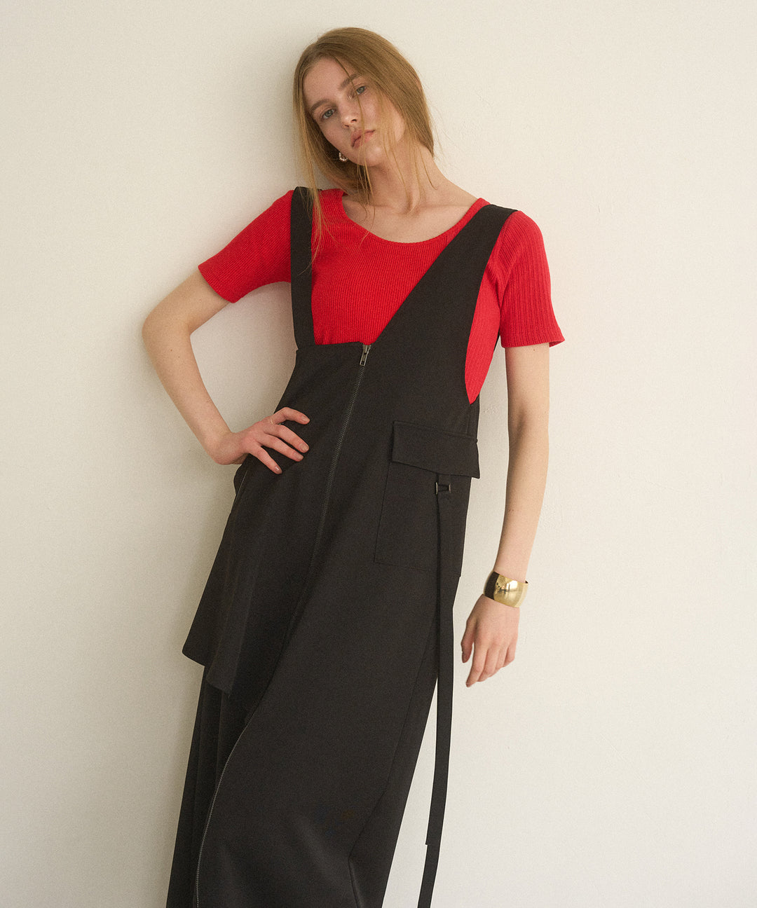 Zip Pencil Asymmetry Dress