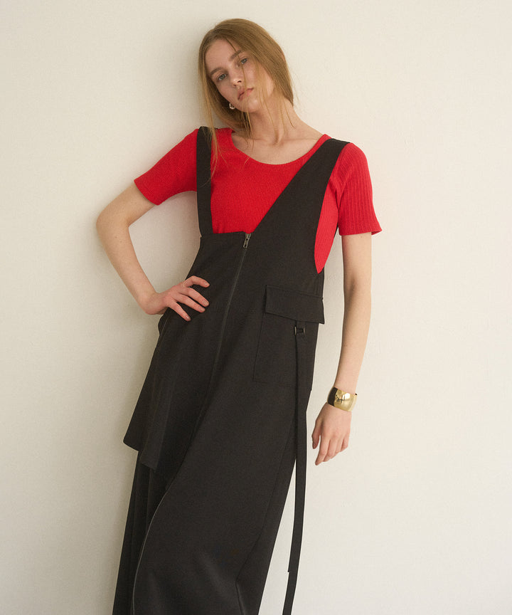 Zip Pencil Asymmetry Dress