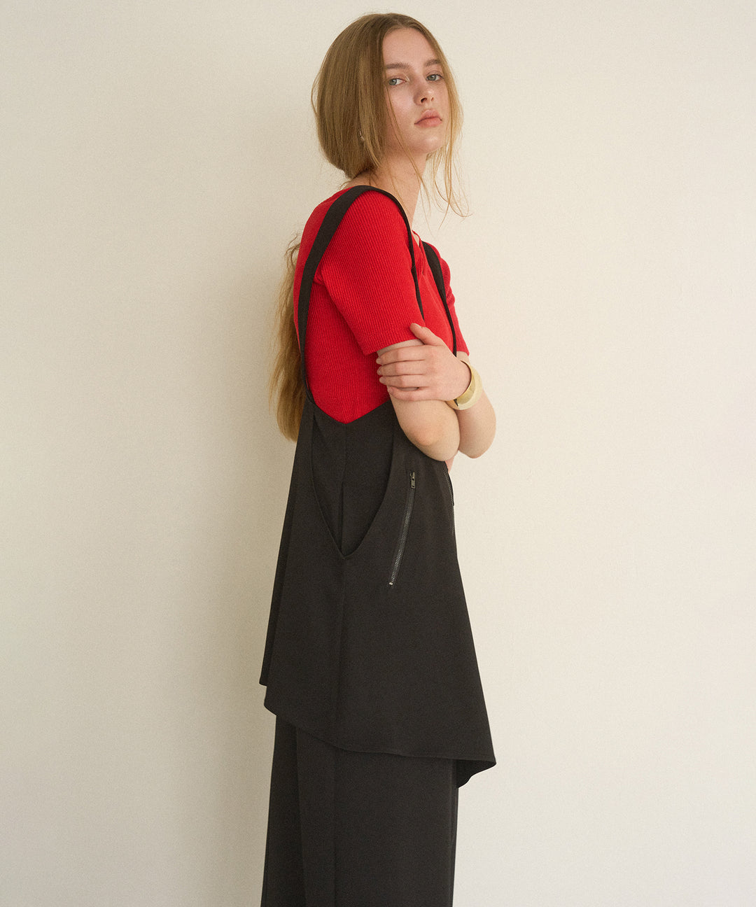 Zip Pencil Asymmetry Dress