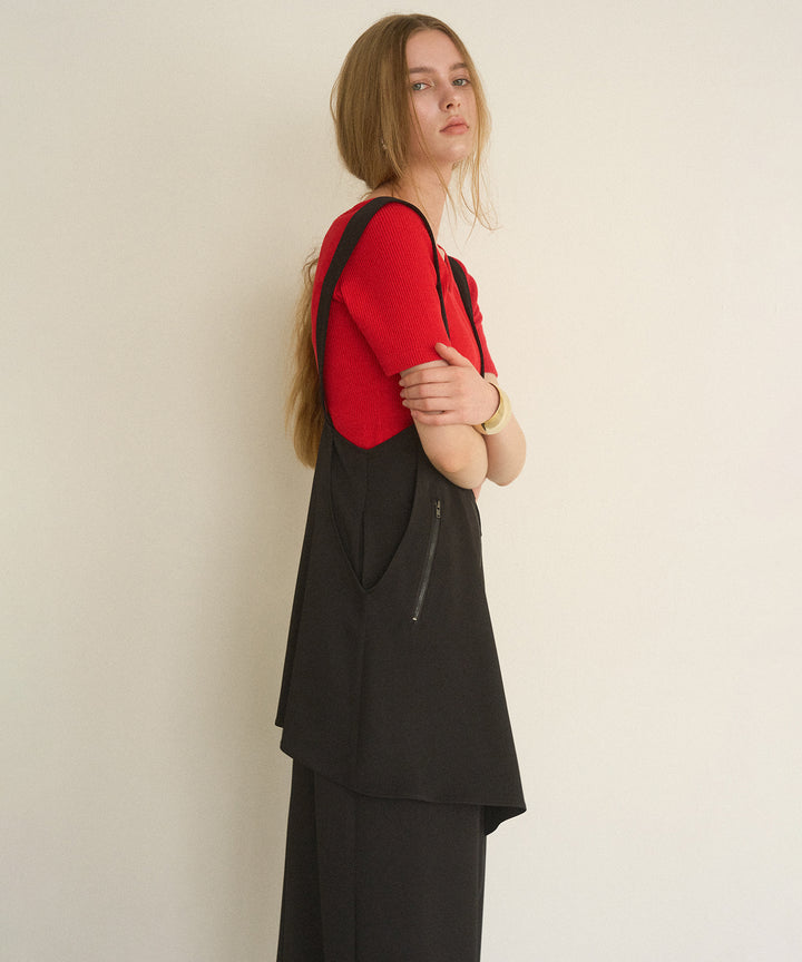 Zip Pencil Asymmetry Dress