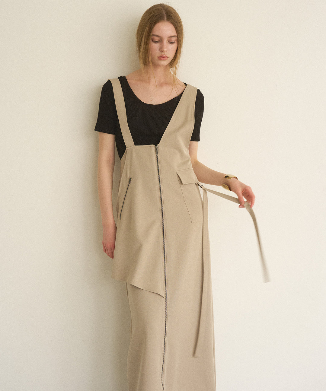 Zip Pencil Asymmetry Dress