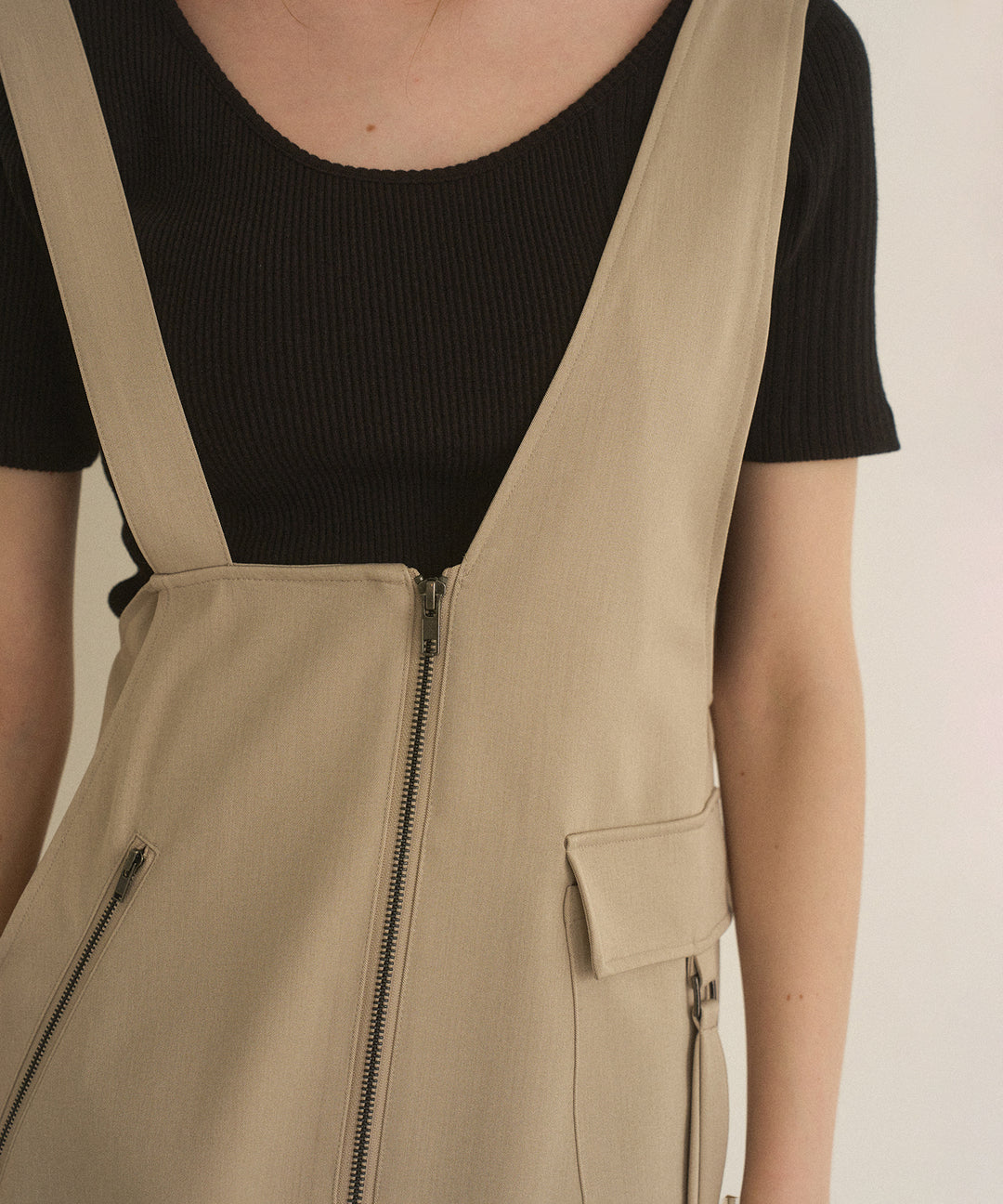 Zip Pencil Asymmetry Dress