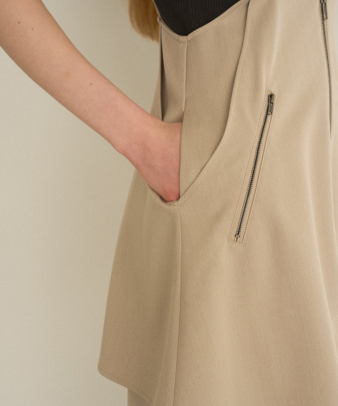 Zip Pencil Asymmetry Dress