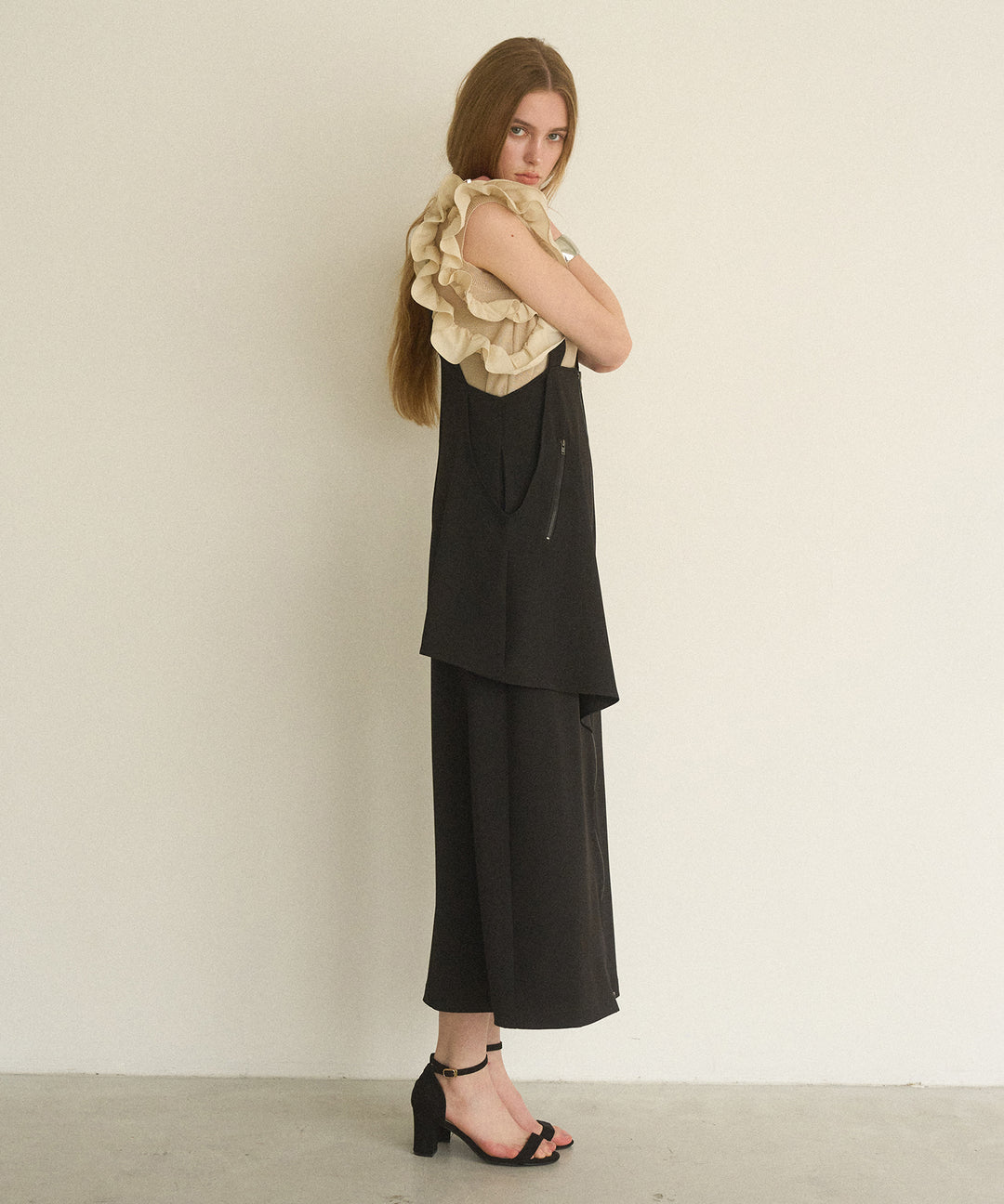 Zip Pencil Asymmetry Dress