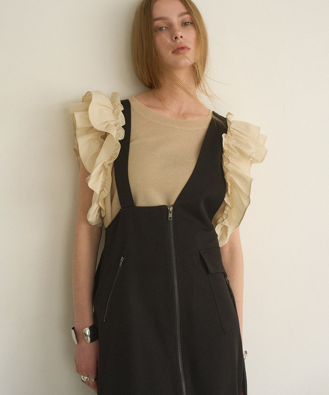 Zip Pencil Asymmetry Dress