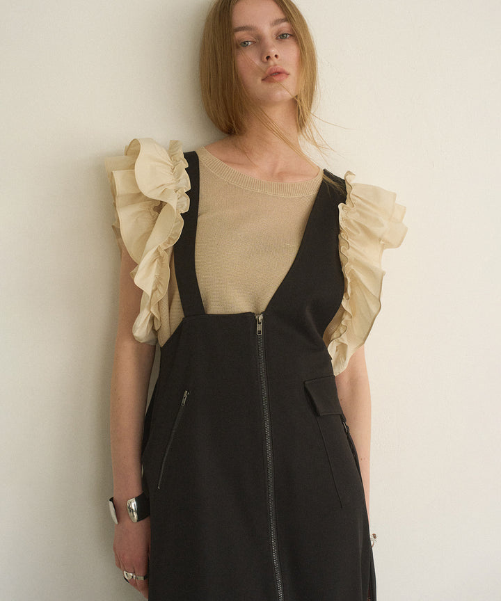 Zip Pencil Asymmetry Dress