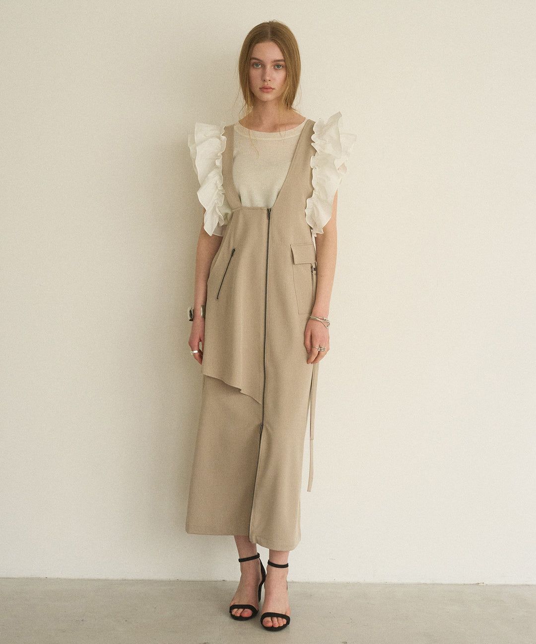 Zip Pencil Asymmetry Dress