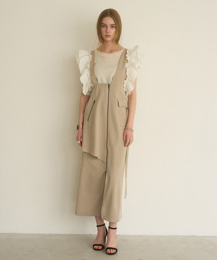 Zip Pencil Asymmetry Dress