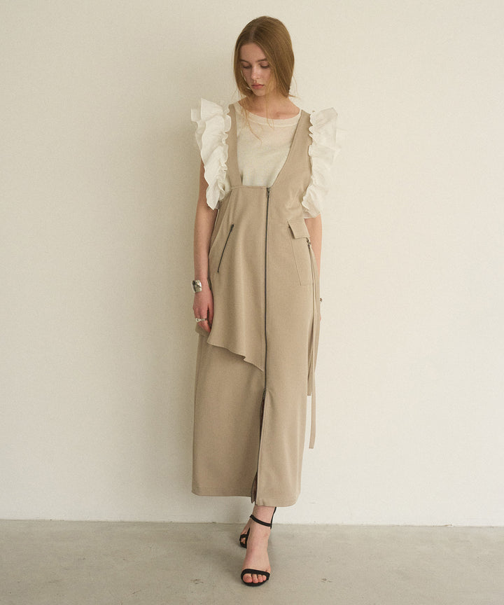 Zip Pencil Asymmetry Dress