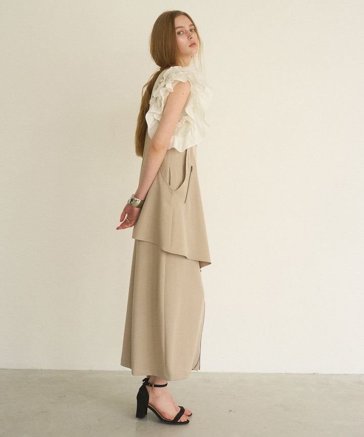 Zip Pencil Asymmetry Dress