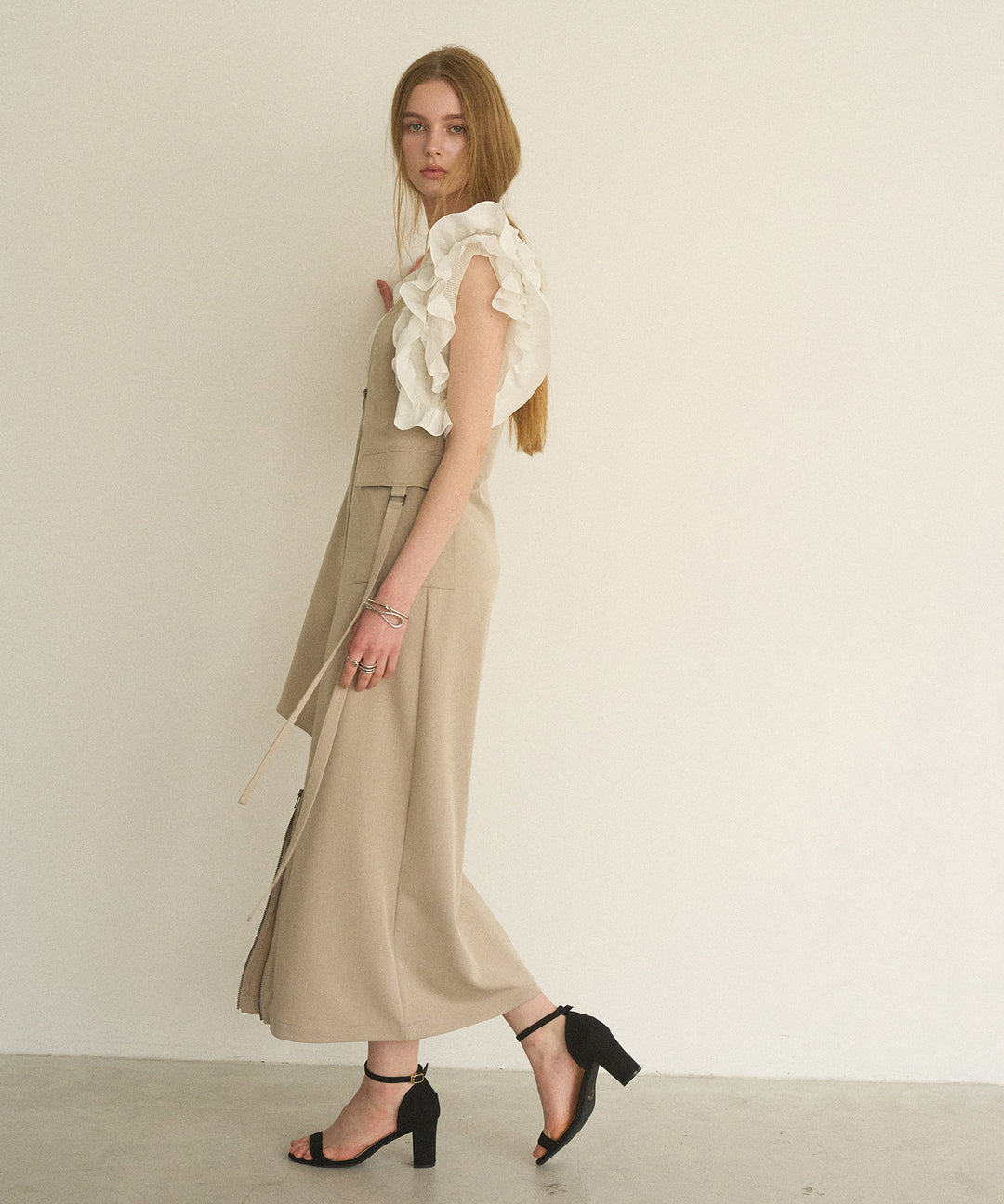 Zip Pencil Asymmetry Dress