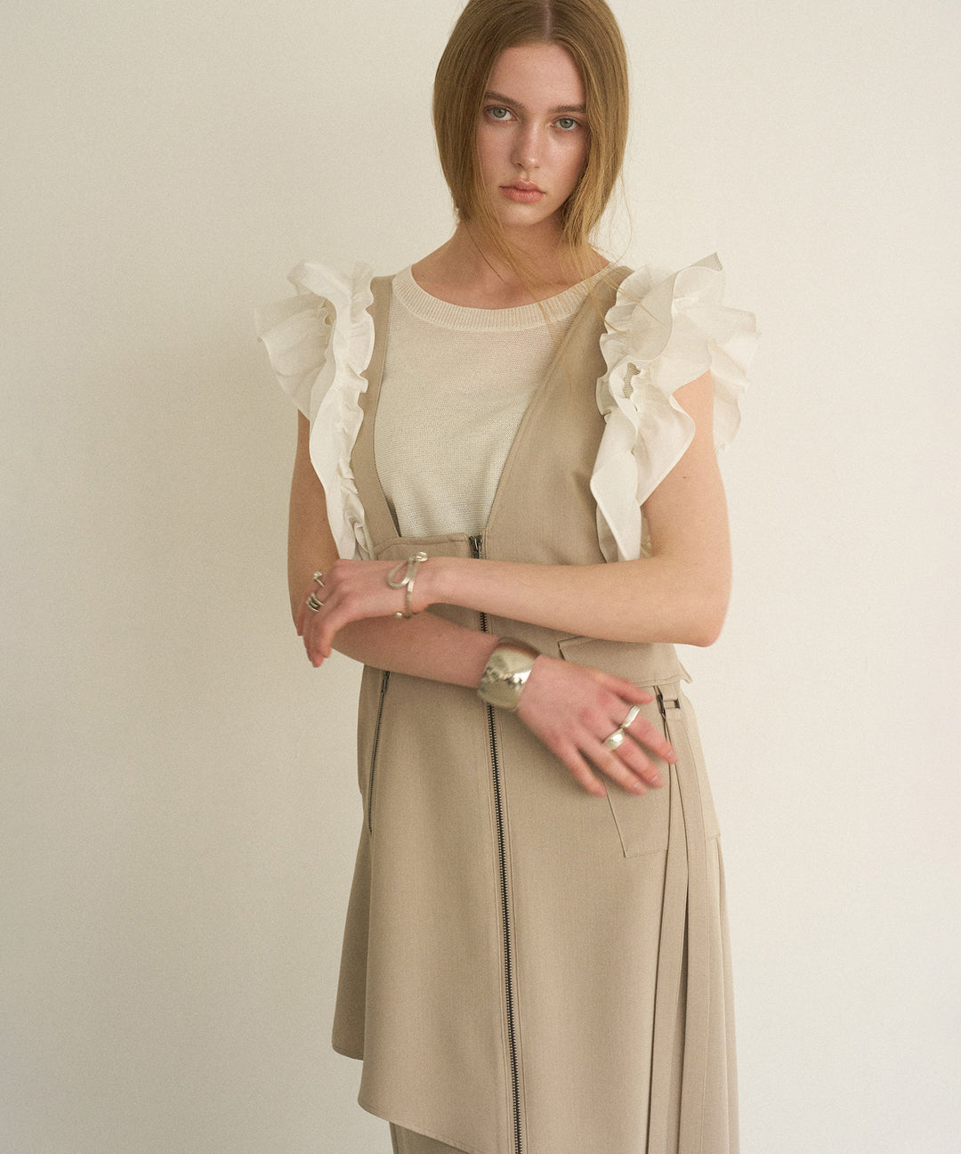 Zip Pencil Asymmetry Dress