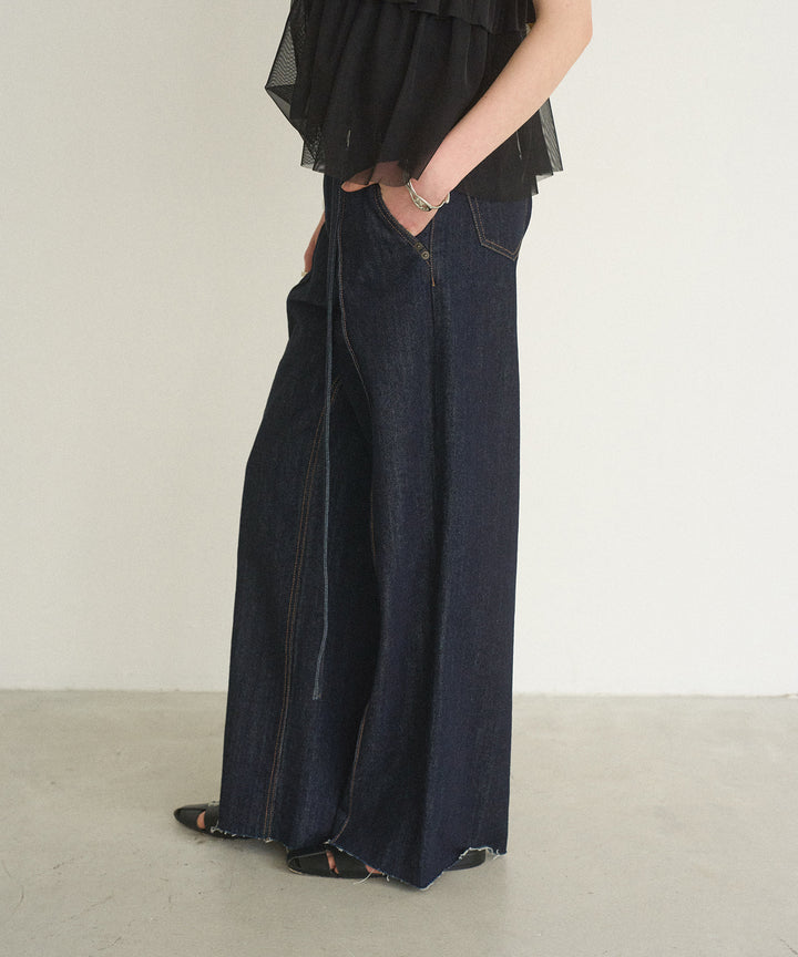 Pintuck Semiwide Jeans