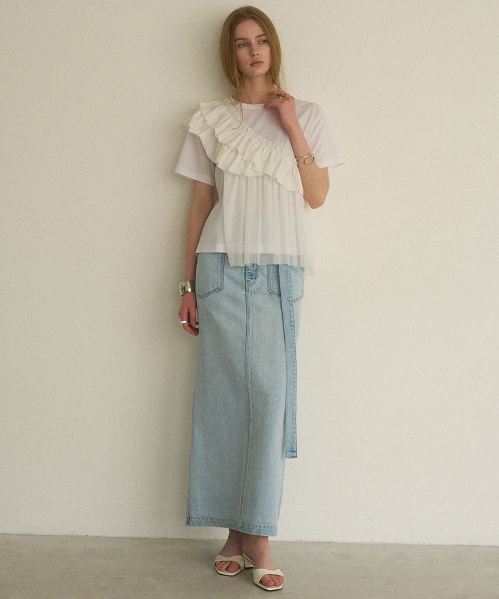 ICE Bleach Denim Skirt