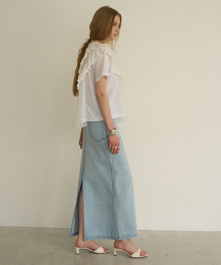 ICE Bleach Denim Skirt