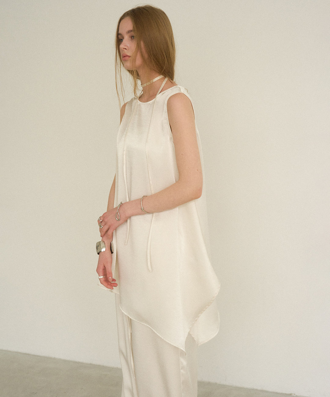 Relaxy Satin Choker Tunic