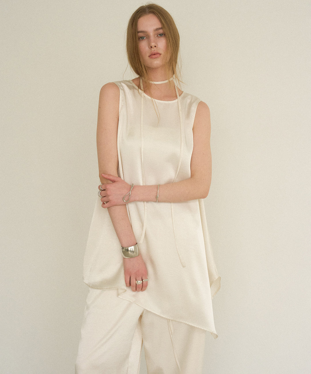 Relaxy Satin Choker Tunic