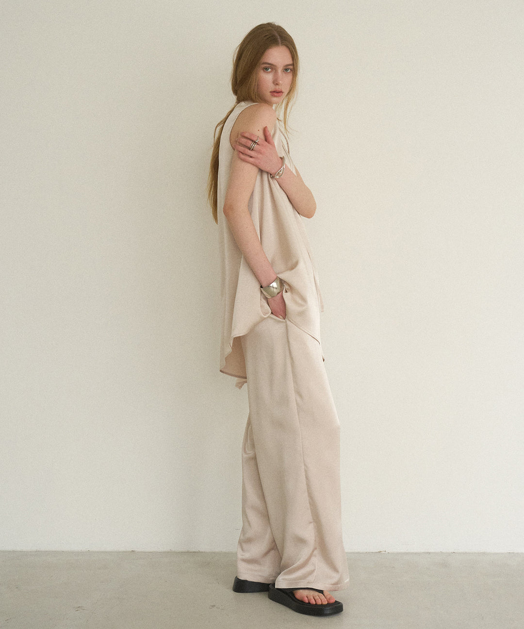 RelaxySatin Easy Pants