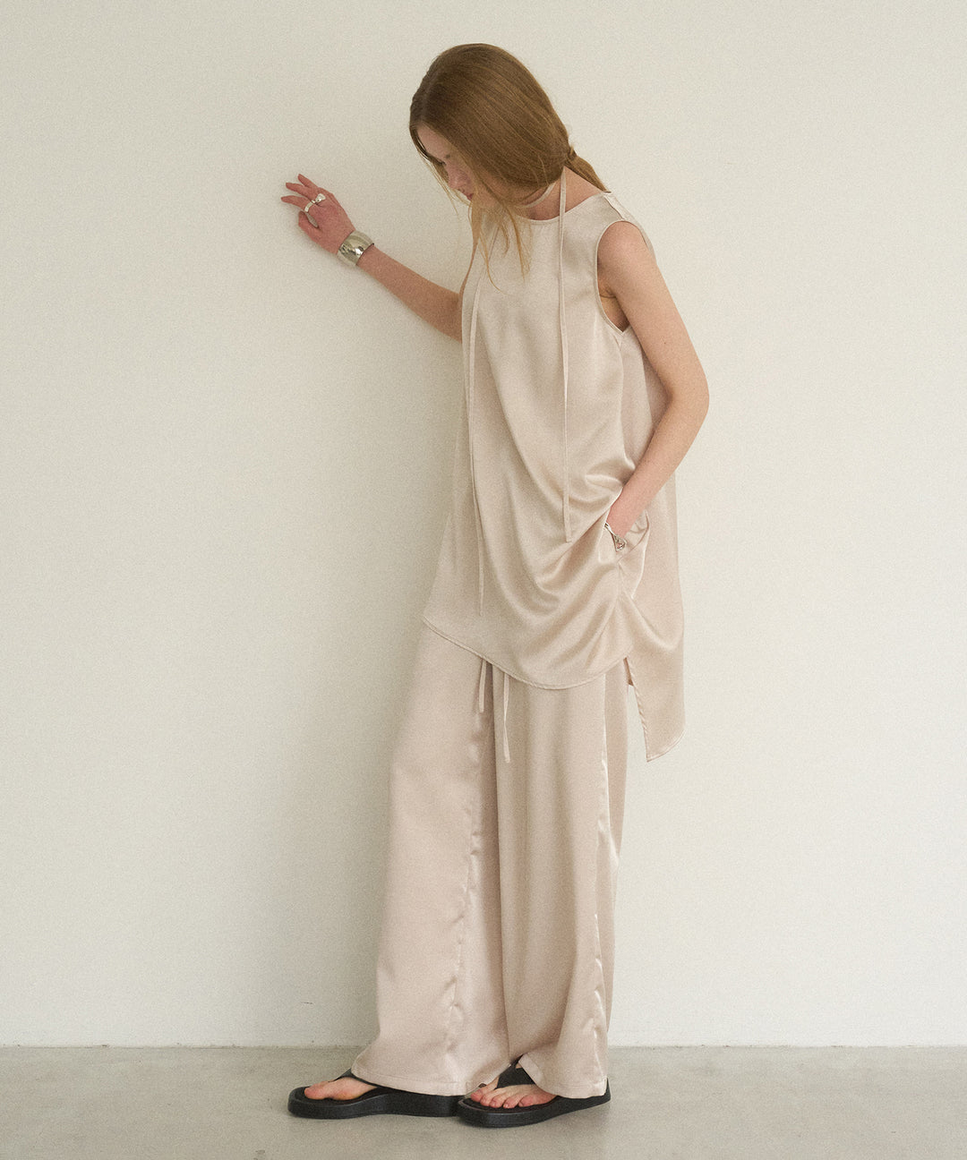RelaxySatin Easy Pants
