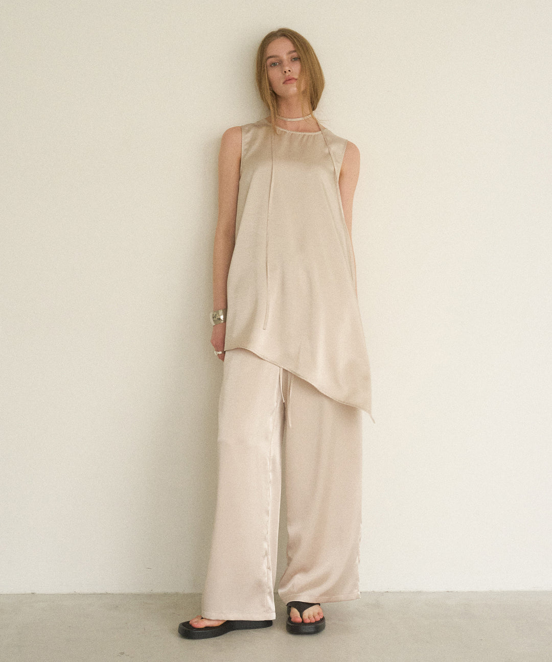 Relaxy Satin Choker Tunic