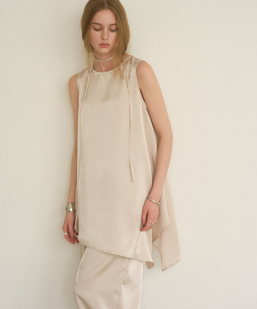 Relaxy Satin Choker Tunic