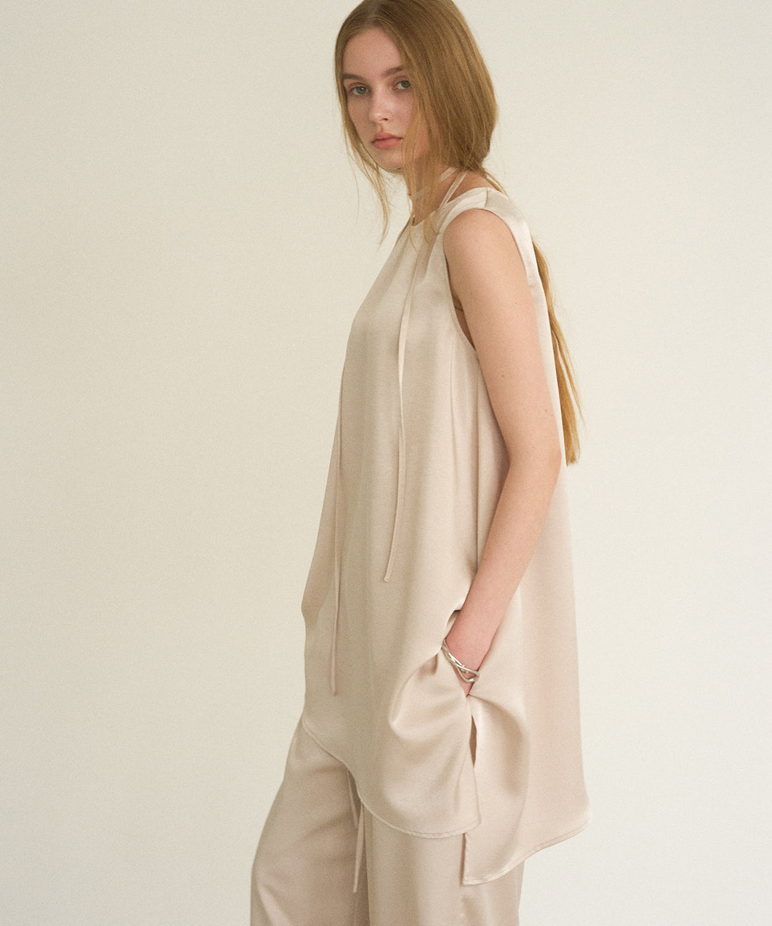 Relaxy Satin Choker Tunic