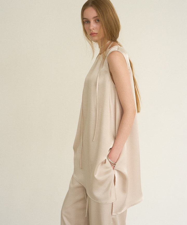 Relaxy Satin Choker Tunic